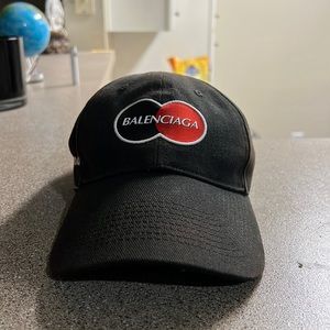 Black balenciaga hat